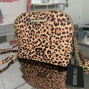 NWT Steve Madden Crossbody Leopard Animal Print Purse